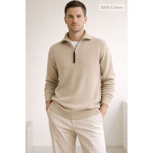 Rod & Gunn XL Quarter Zip Sweater Quiet Luxury Neutral Minimal Coastal